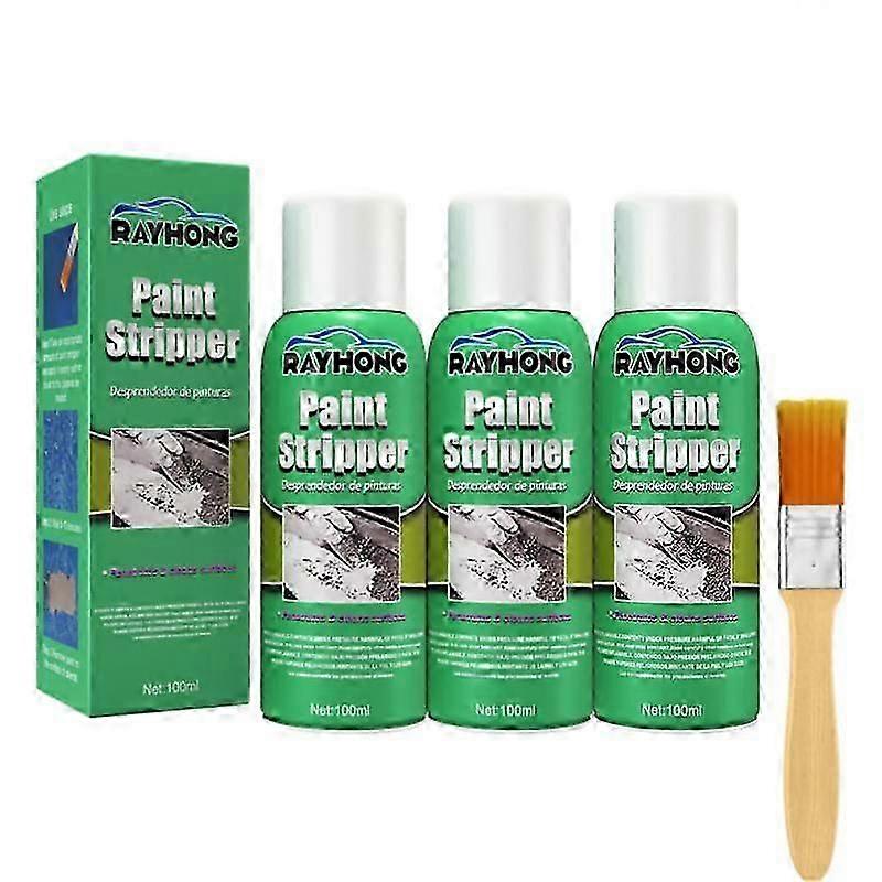1-3pcs 100mlペイントストリッパーペイントリムーバースプレーカーホイールメタル表面壁落書き補正ブラシ付きクイックピーリングペイント