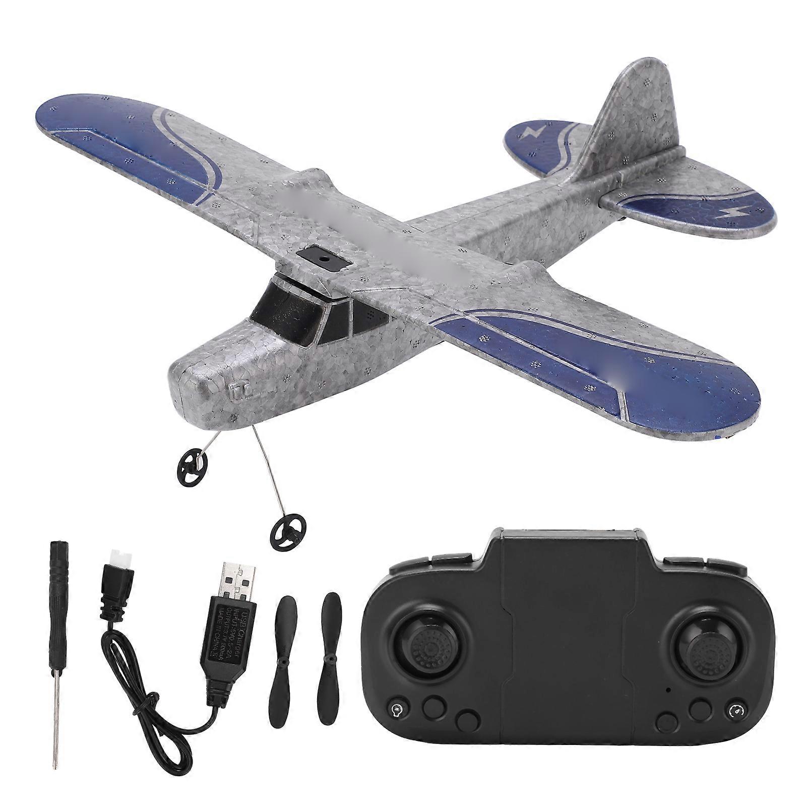 TY9 RC Glider 2.4GHz 2 Channel Remote Control Fixed Wing Aircraft RC EPP Foam Airplane for Kids and Adults