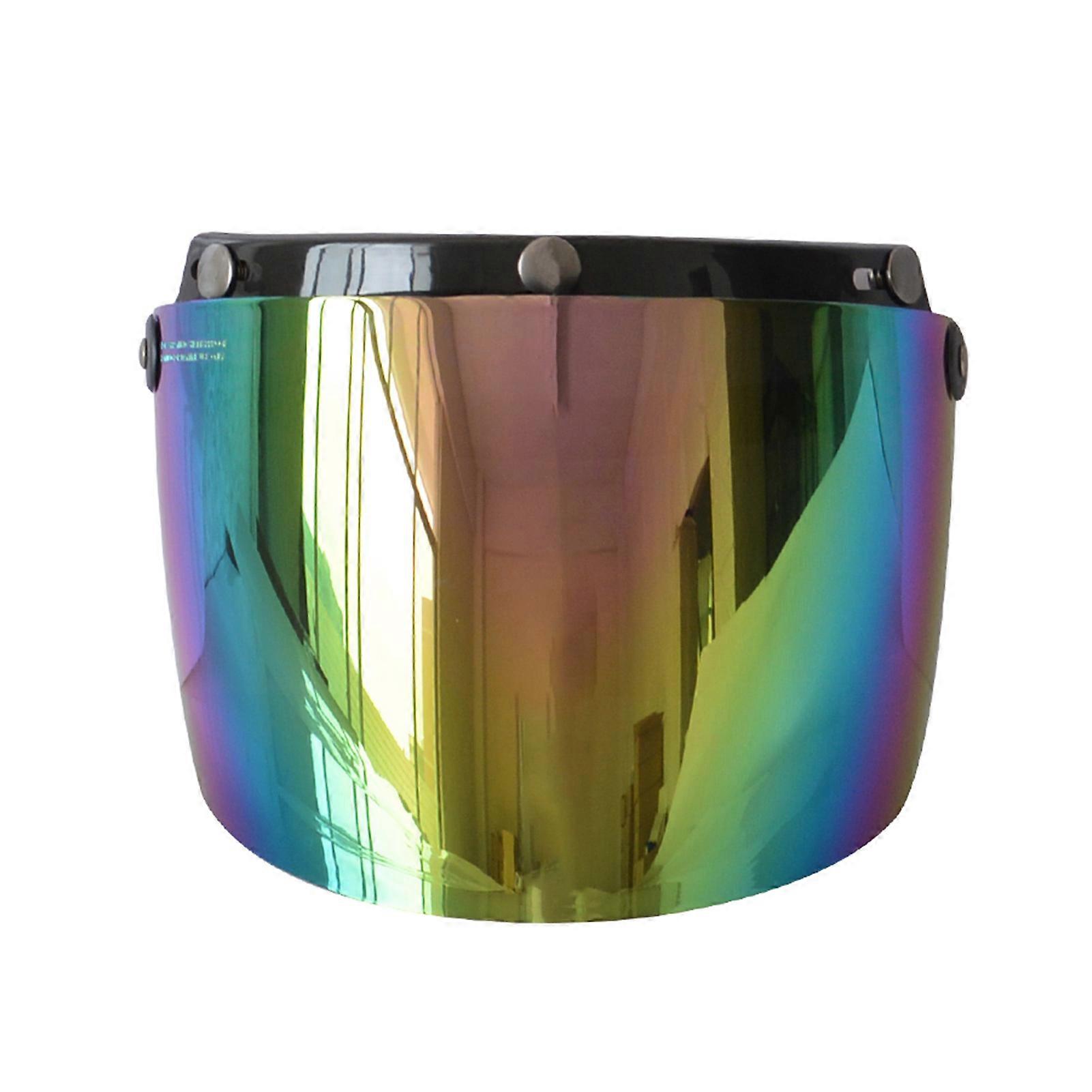 Motorcycle Anti-UV Anti-Scratch Fashion Visor Wind Shield Lens Universal for Standard 3-Snap Open Face Helmets