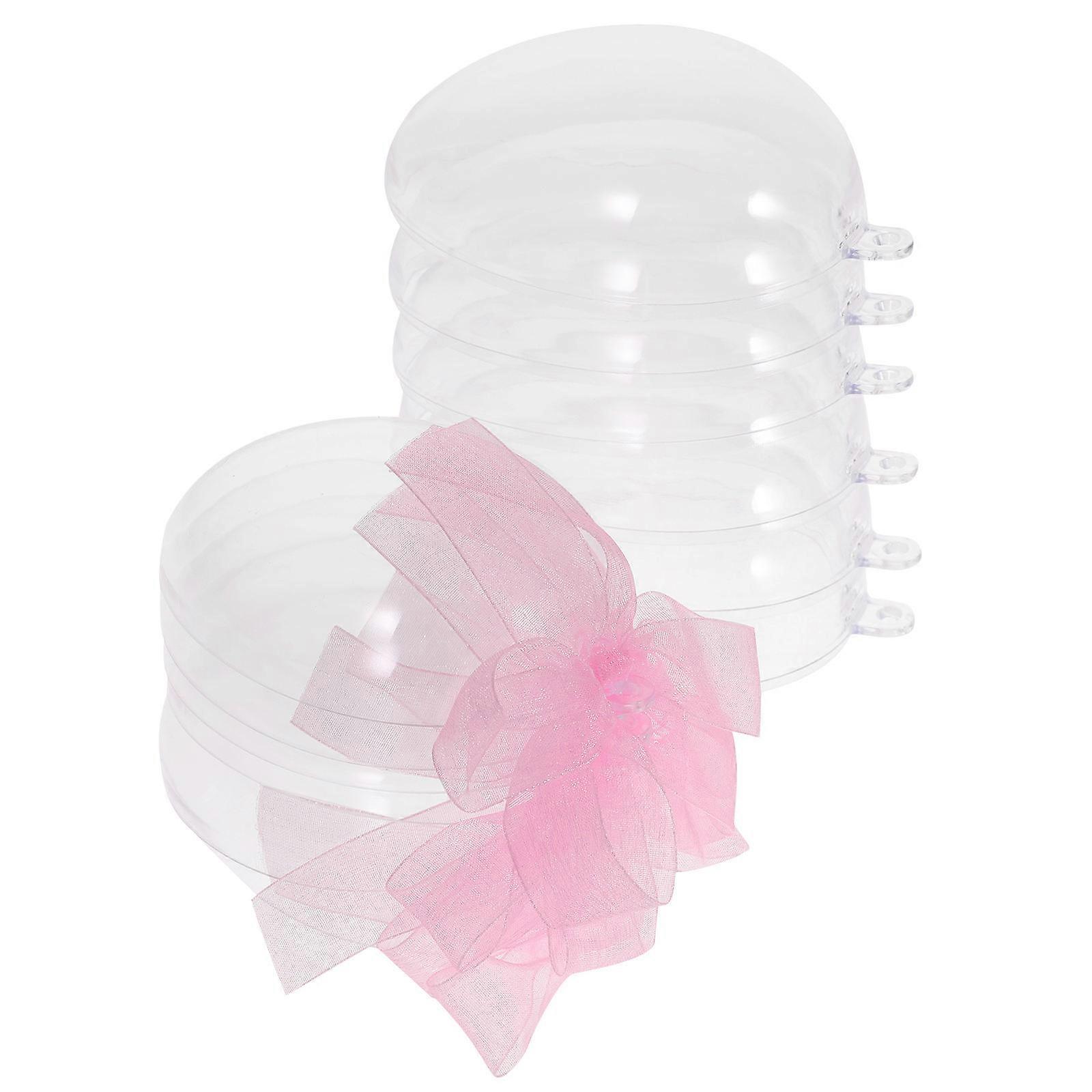 Candy Favor Boxes Clear Egg Shaped Chocolate Box Empty 4.32X2.75X2.75in Reusable 6Pcs