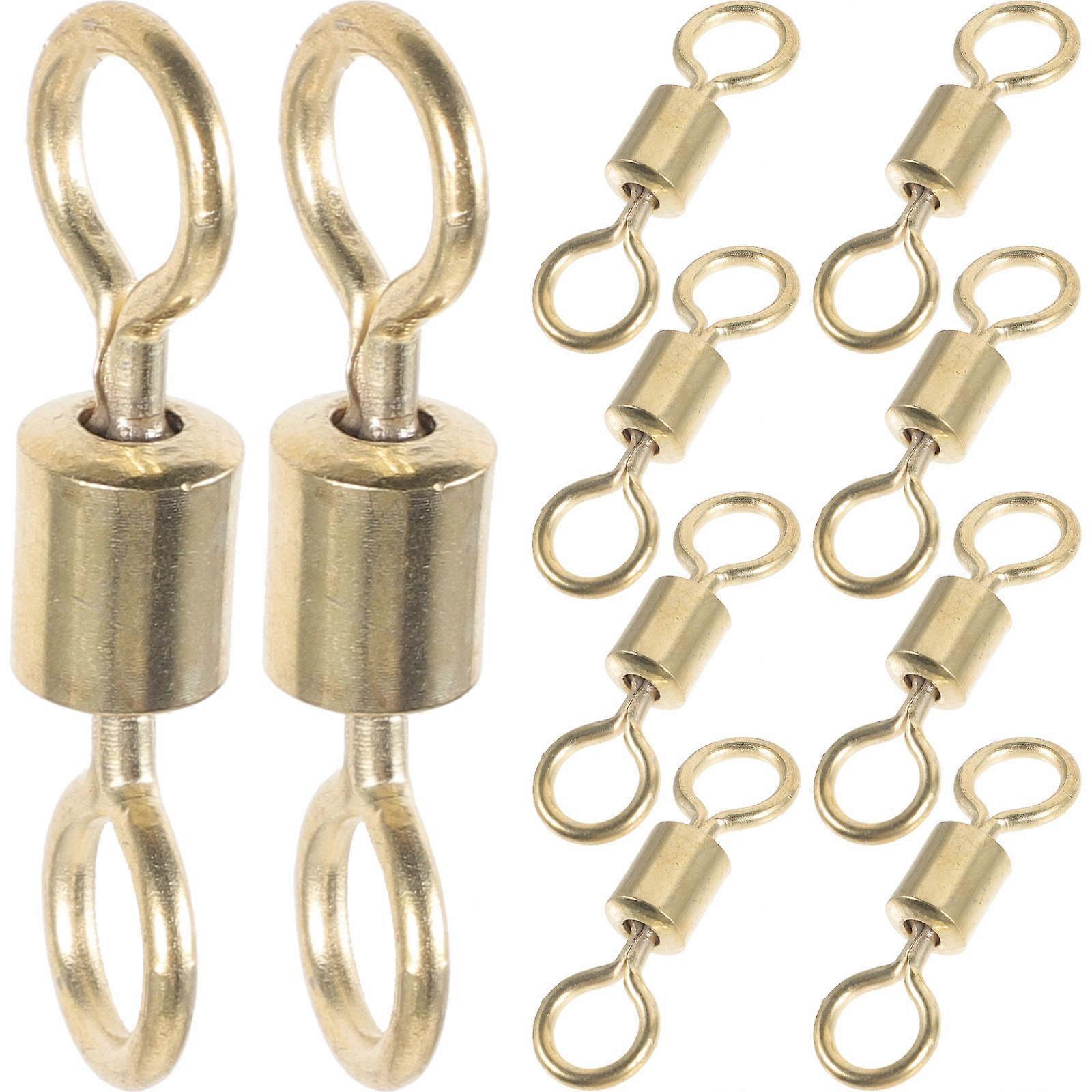 Smooth Rotation Fishing Tool Cast Nest Swivel Ring Rotating Net Ring Iron Material Durable Fastener 10Pcs