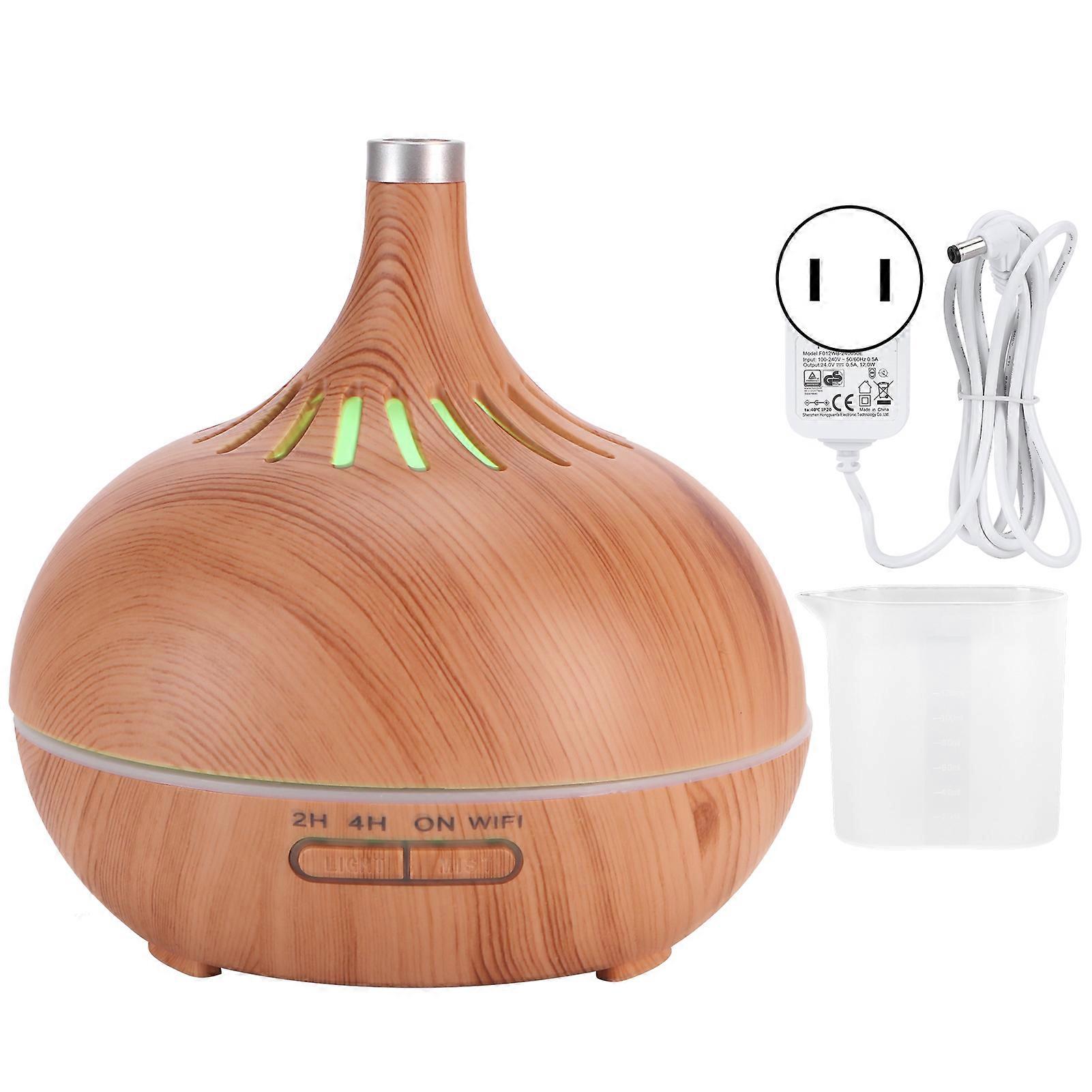 400 ml aroma diffusor wifi kontroll trekorn aromaterapi luftfukter fargerikt nattlys