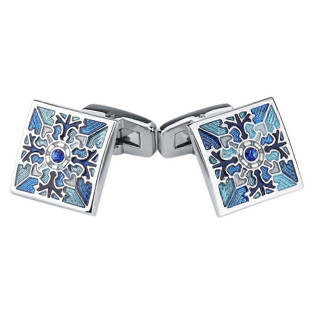 French shirt cufflinks with square pattern, vintage sleeve studs, men's business, enamel, adhesive backing