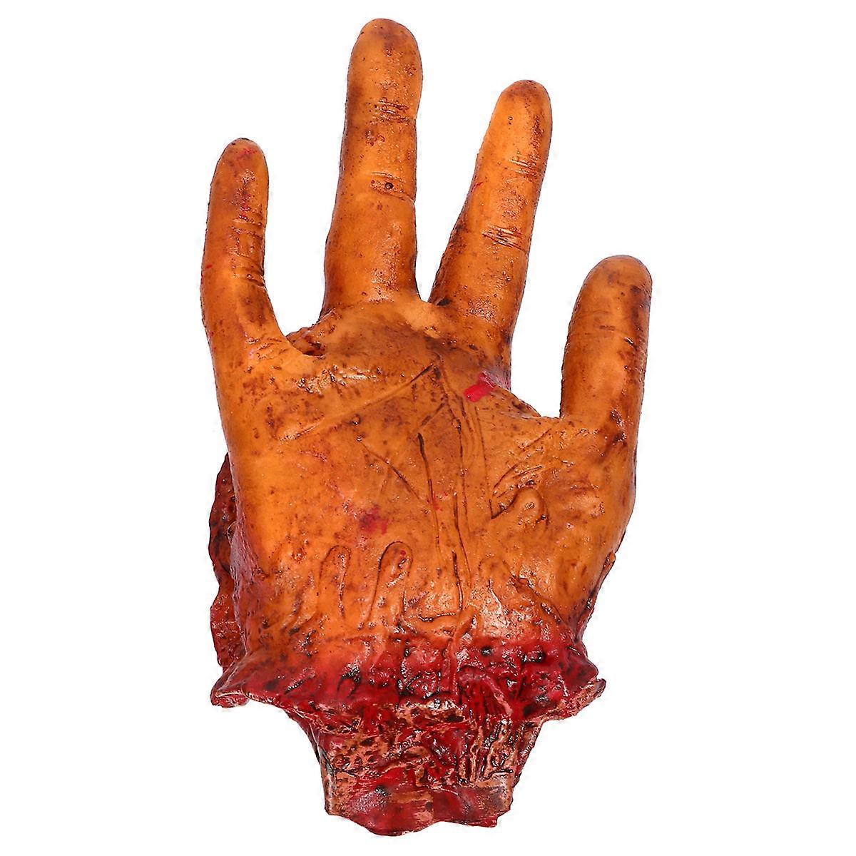 Halloween Scary Broken Body Parts Prop with Fake Severed Hand in Assorted Color and Realistic Size