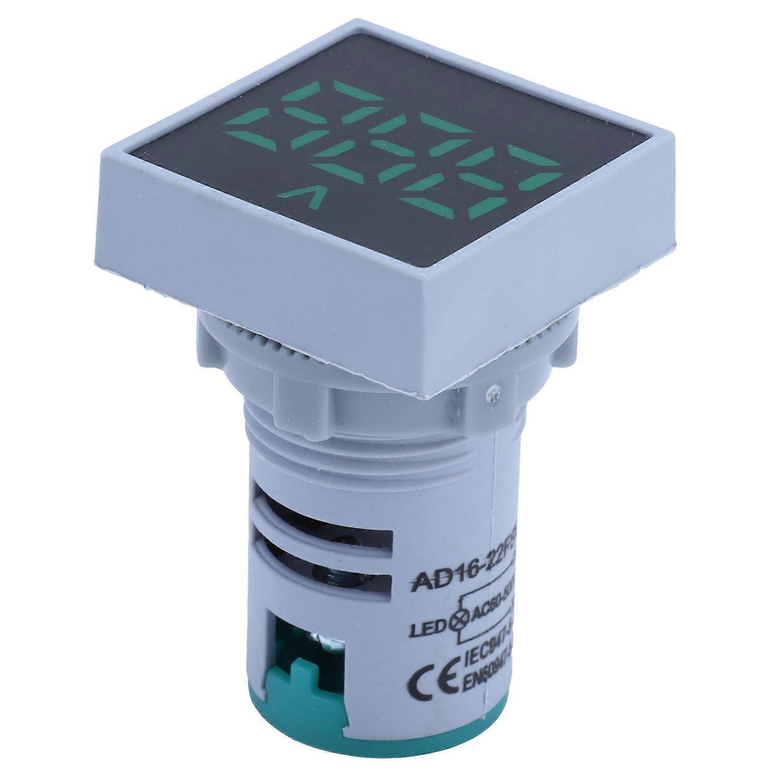 AD16‑22FSV Frosted Panel Digital Voltage Signal Indicator Voltage Meter Indicator 60~500V AC Green