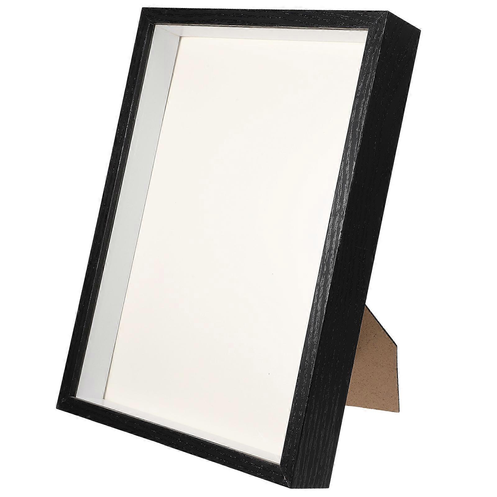 Black Wooden Frame with Glass for Dried Flowers and Specimens Perfect for DIY Use Creative Decor 3D