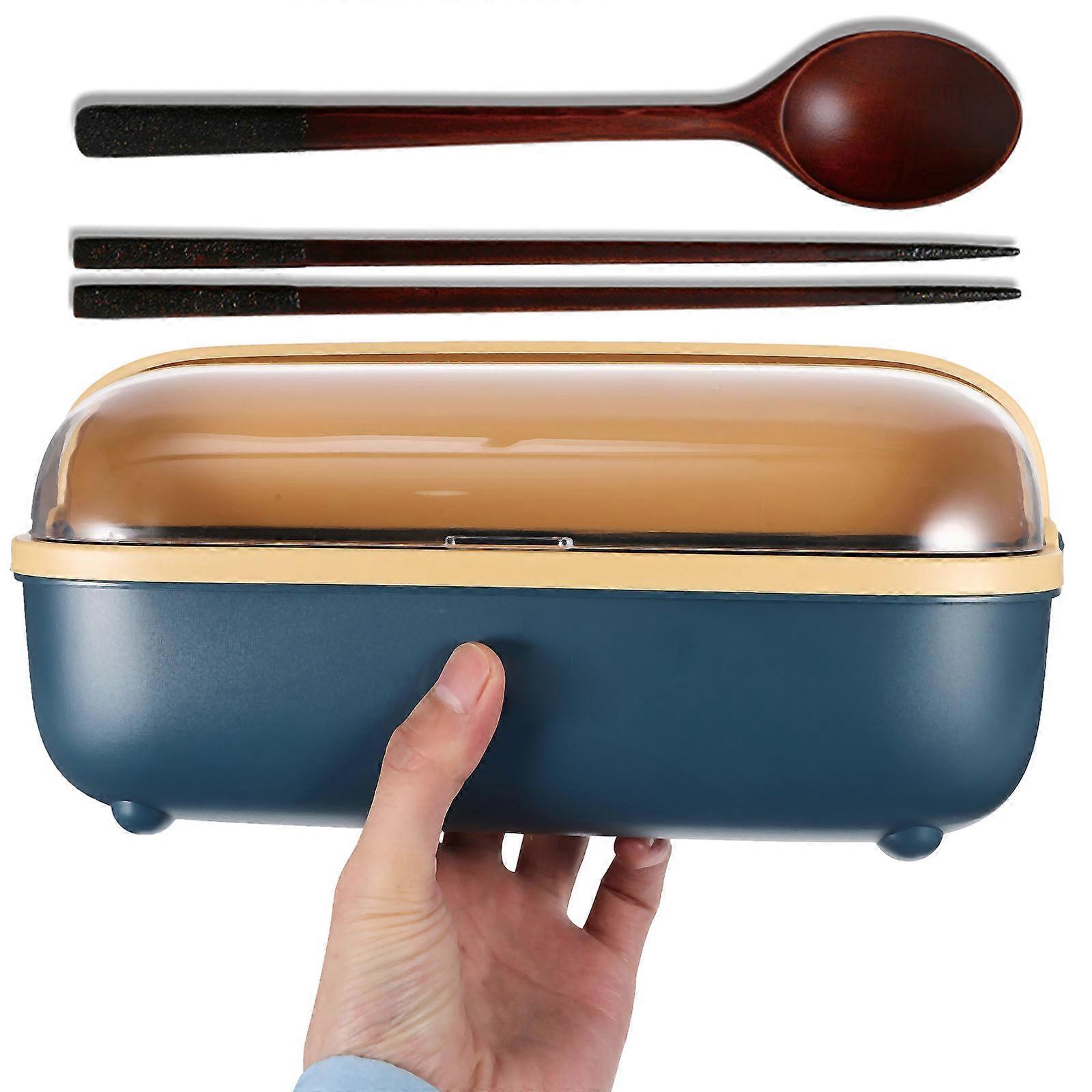 Blue Cutlery Storage Box with PP Material for Kitchen Space Saving and Use 7 x 4.5