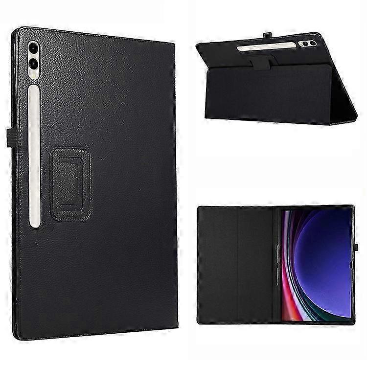 A Litchi Texture Bi-Fold Stand Leather Tablet Cover Case, compatible with the Samsung Galaxy Tab S10 Ultra
