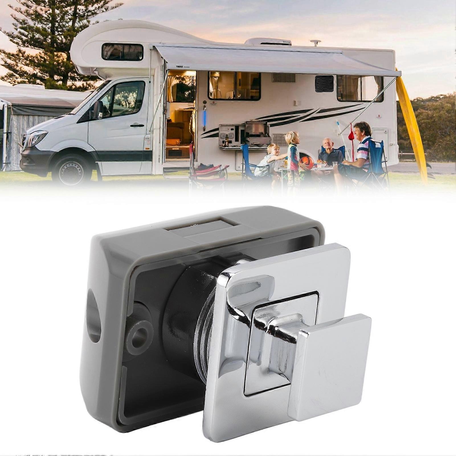 Push Button Cabinet Latch Zinc Alloy Cabinet Keyless Knobs Locks for RV Cupboard Drawer 