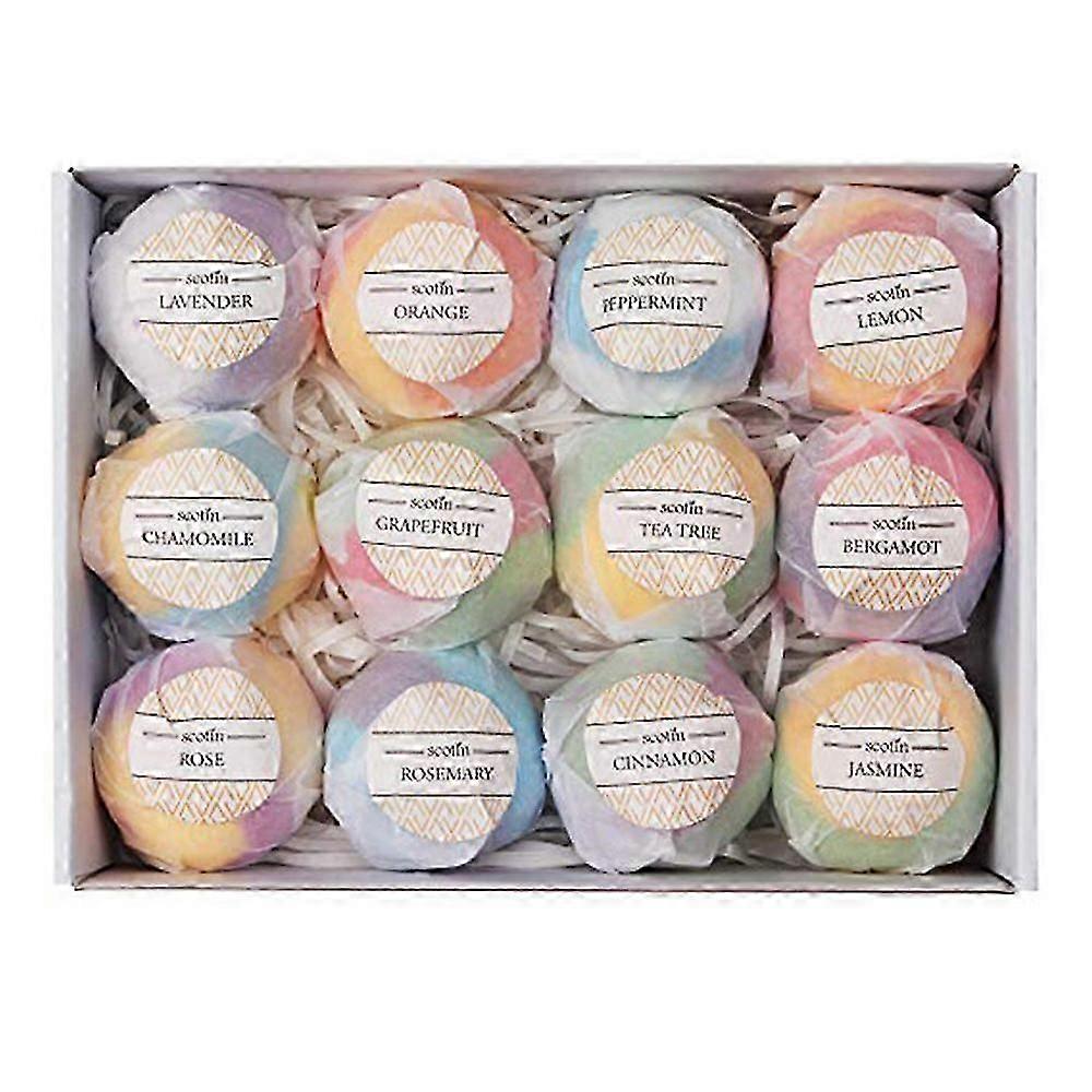 12Pcs Bath Bombs Gift Set Skin Moisturize SPA Aromatherapy Handmade Bubble Bath