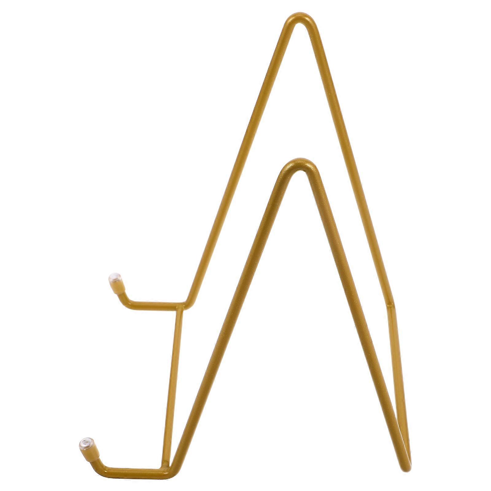 Picture Frame Holder Stand Golden Carbon Steel Space-Saving Display Stand for Home Use