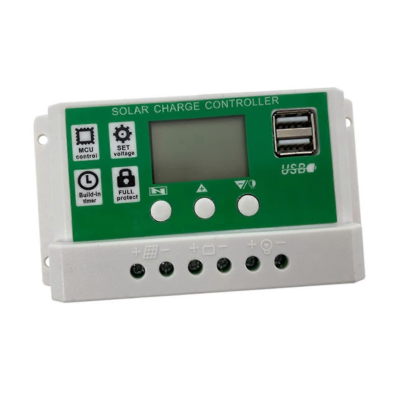 Solar Controller LCD Regulator for Lithium Lead Batteries with Protection Display