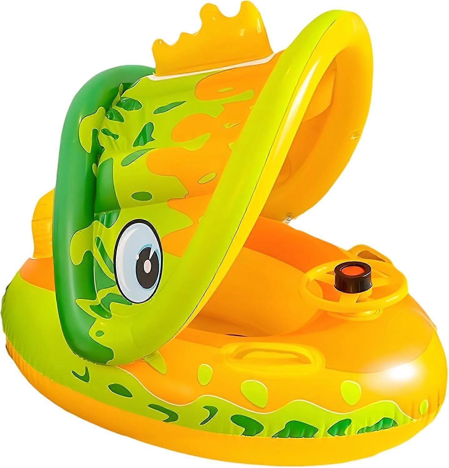 Kids Float for Pool Toddler Pool Float with Canopy, Inflatable Boat ...