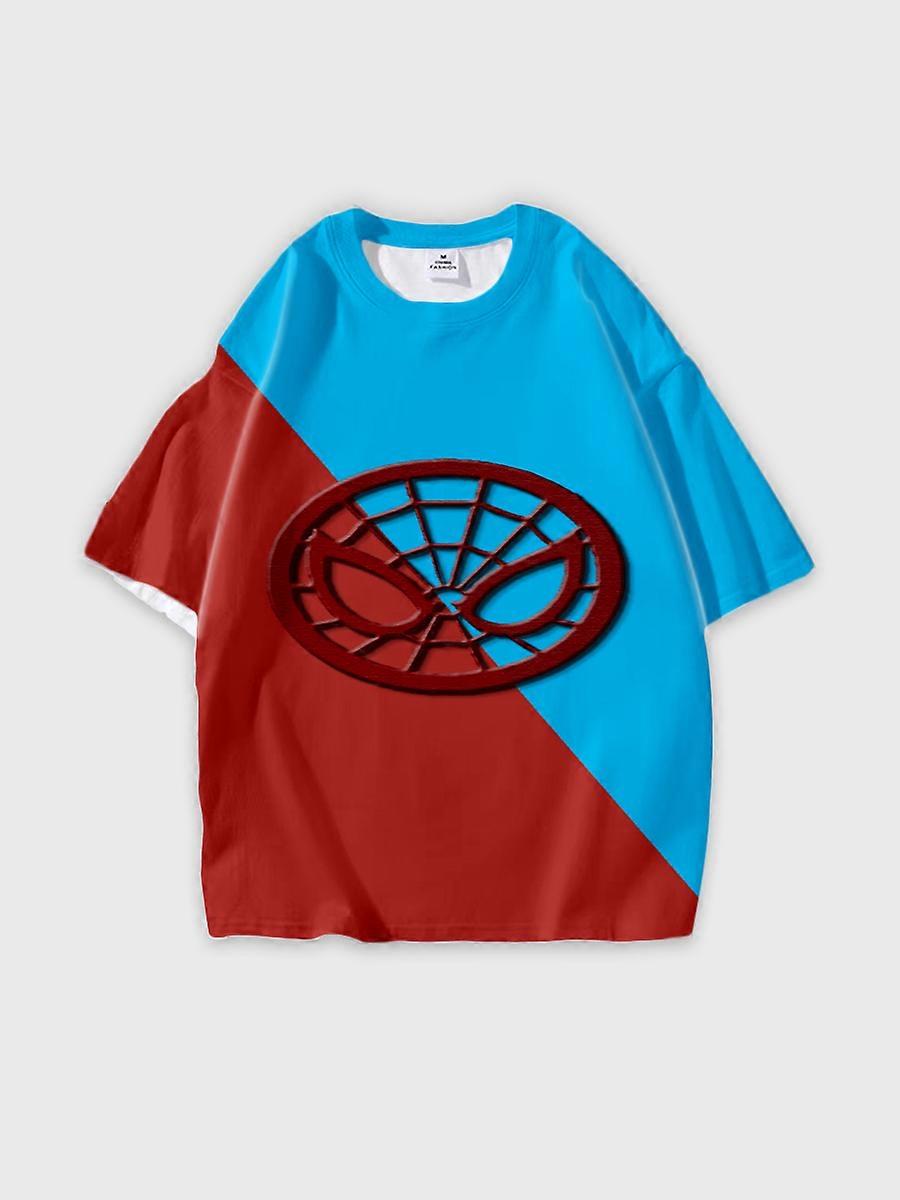 T-shirt round neck Role Pattern loose short sleeve C2954