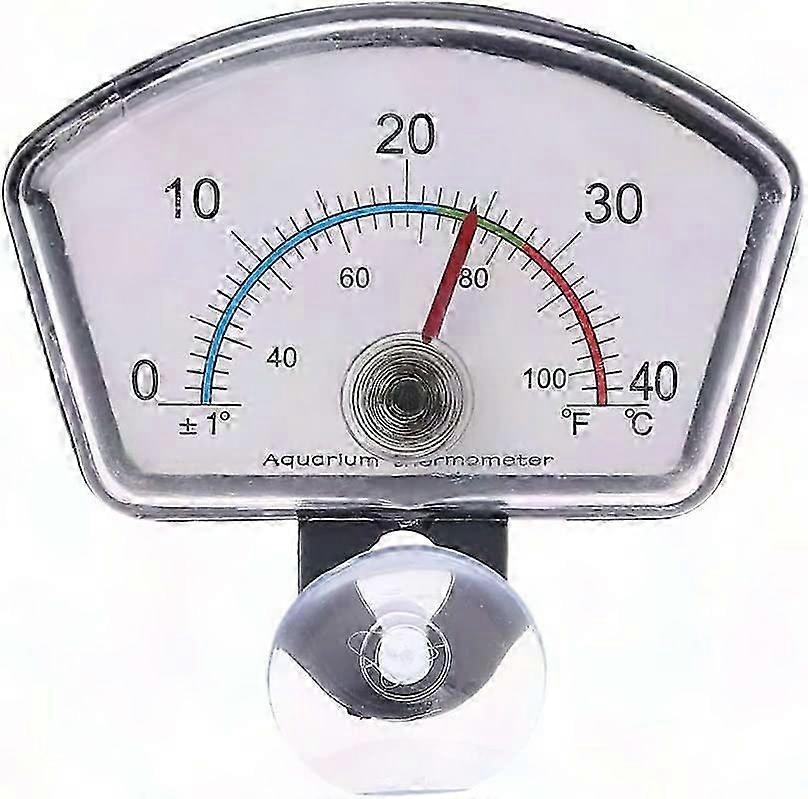 Aquarium Thermometer with Suction Cup for Fish Tank Temperature Monitoring Submersible Dial
