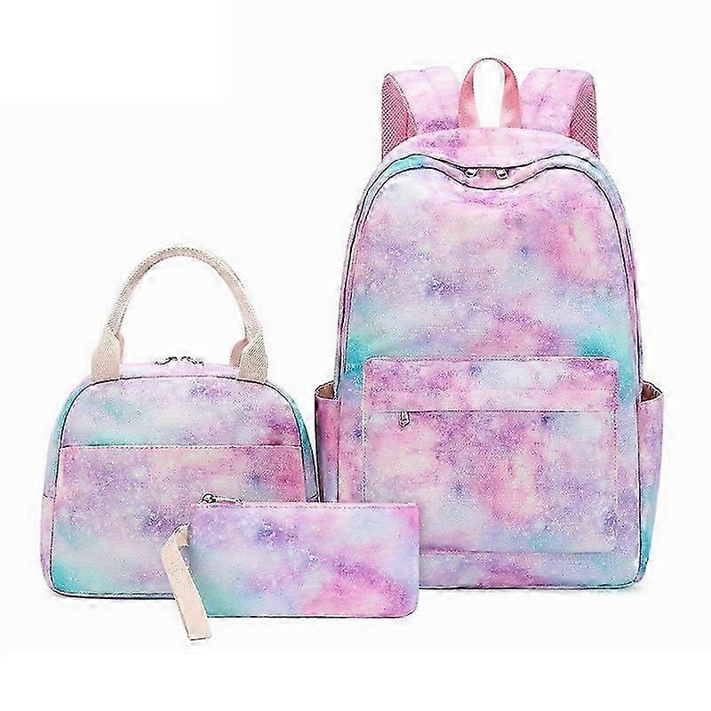 Bookbag Mochila Escolar Meninas Bonito Schoolbag para 15 polegadas Laptop Backpack Set