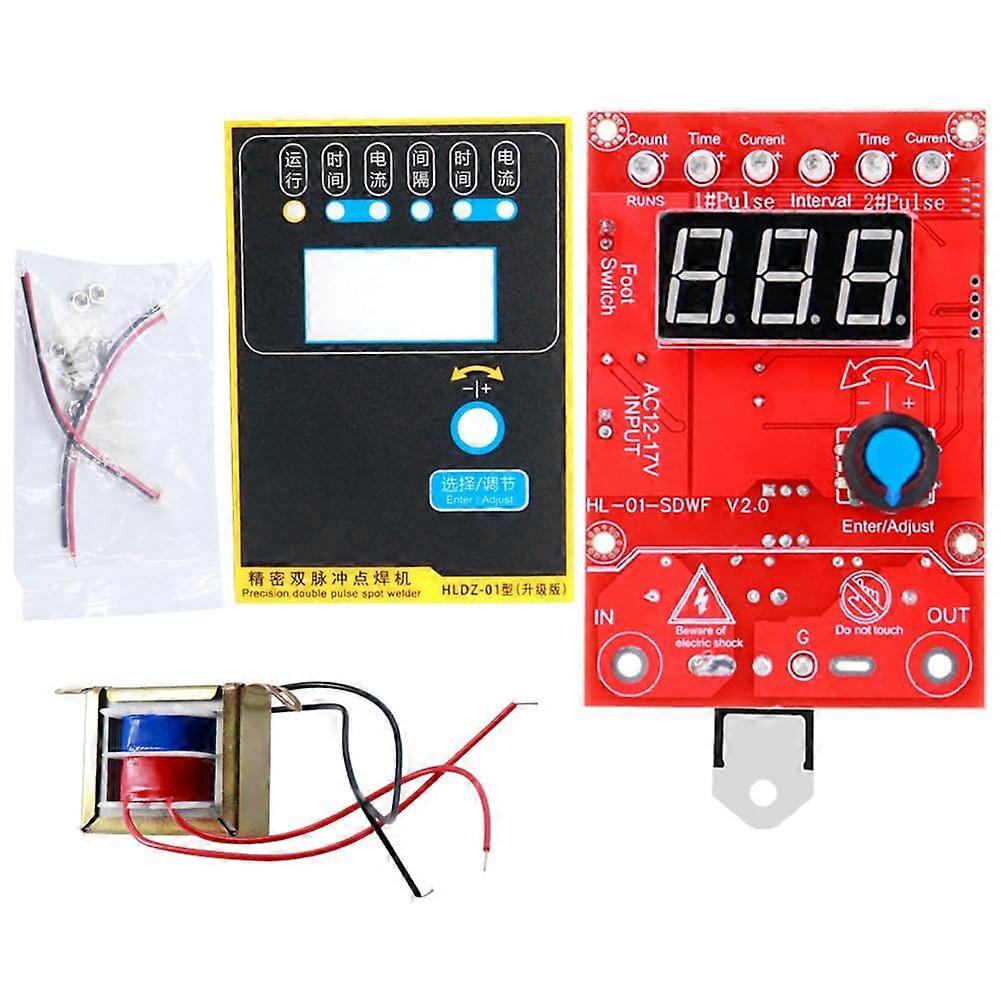 41A Spot Welder Control Board Single Dual Pulse Controller Adjustable Time And Current With 110V/220V To 12V Transformer