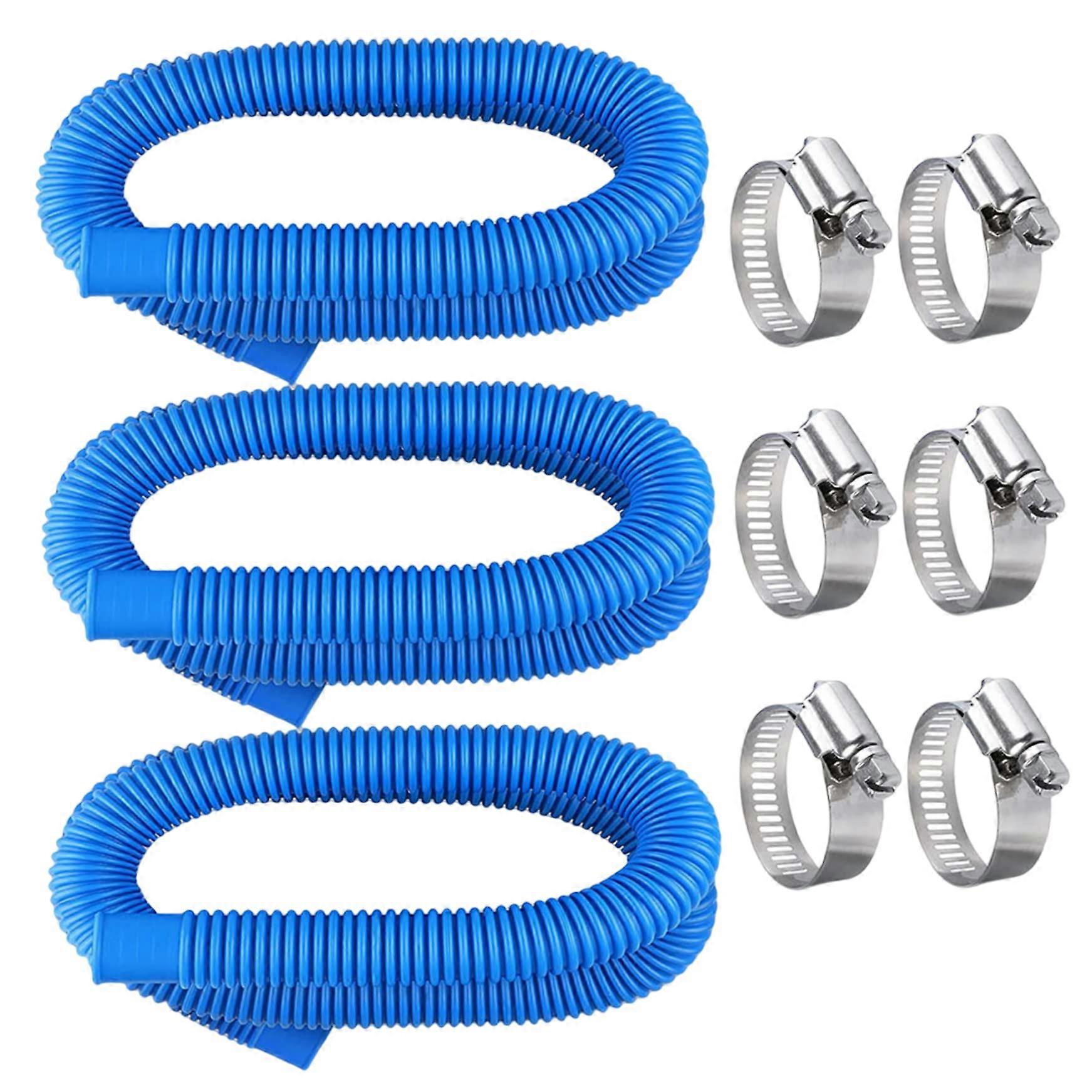 Schwimmbadschlauchpoolpumpe Replacement Hose Filter For Above-Ground Pool Accessories 3 Hoses 6 Fittings