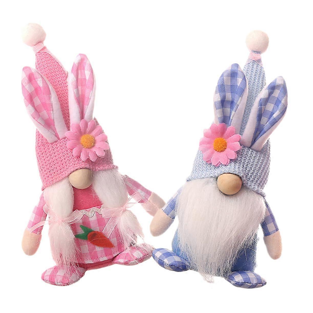 Dwarf Couples Pack of 2 Dwarf Dolls Without Face for Decorating Your Home Office or Garden'