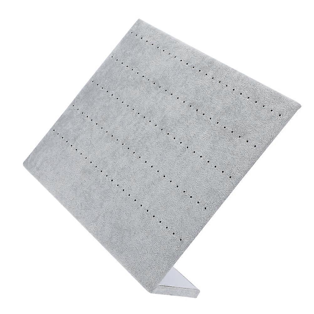 Earring Holder Organizer for Easy Display and Storage on Desks in Light Grey Composite Material 4.7x3.1 Inches