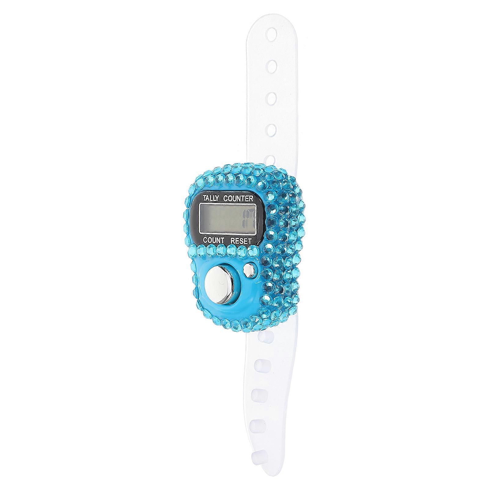 Rhinestone Finger Counter Handheld Electronic Tally Clicker Durable Stylish Design Easy Reset Accurate Counting for Sports Events Games