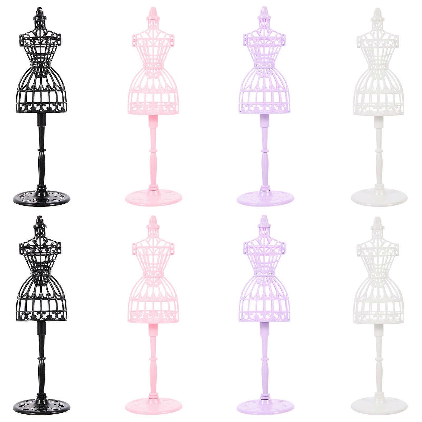 Mini Mannequin Model For Doll Clothes Display And Gift Assorted Color Suitable For Children 8Pcs