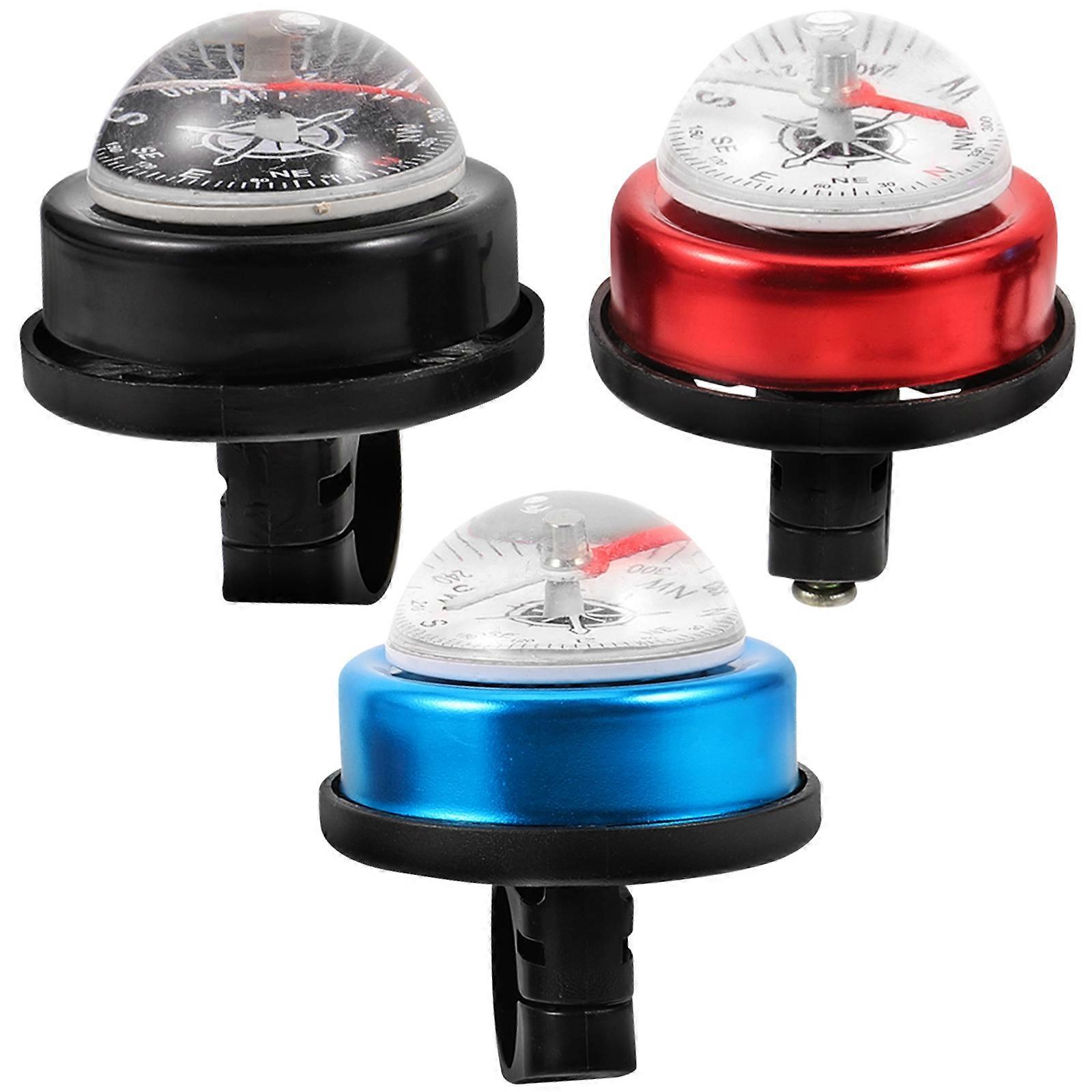 Aluminum Alloy Bike Bell with Warning Compass Function for Mountain Bikes and Electric Vehicles Assorted Color