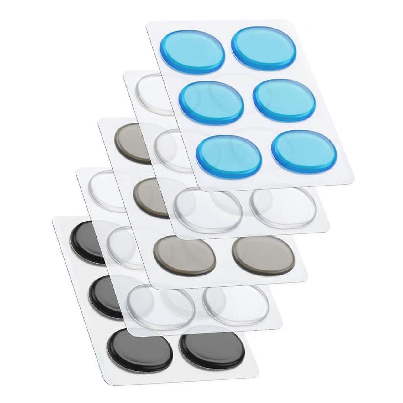 Drum Silencer Gel Pads - 5 Stickers for Effective Drum Damping, Non-Slip Silica Gel Drum Mute Mat, Compatible with All Drums