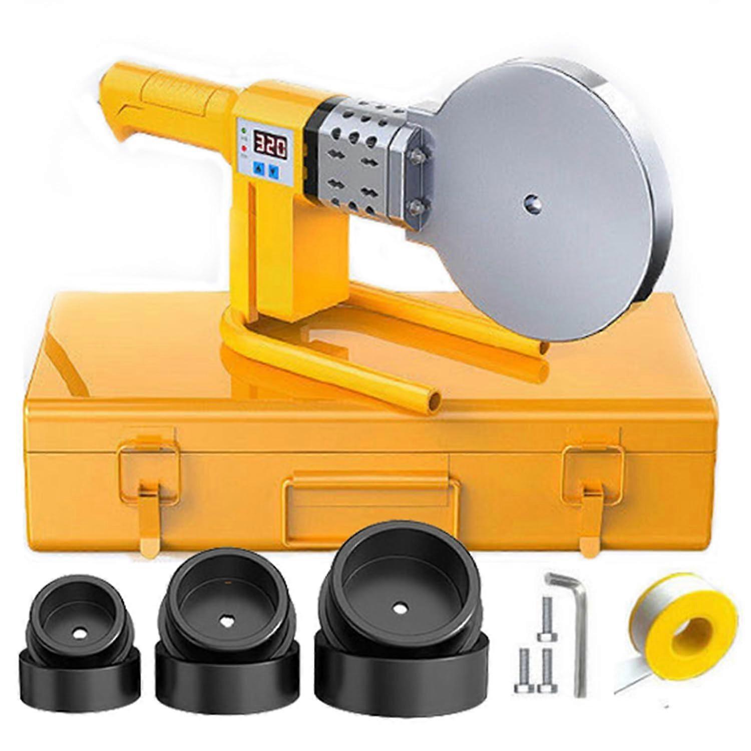 PPR pipe welding machine with digital temp control, 3 nozzles iron casing – WASSER