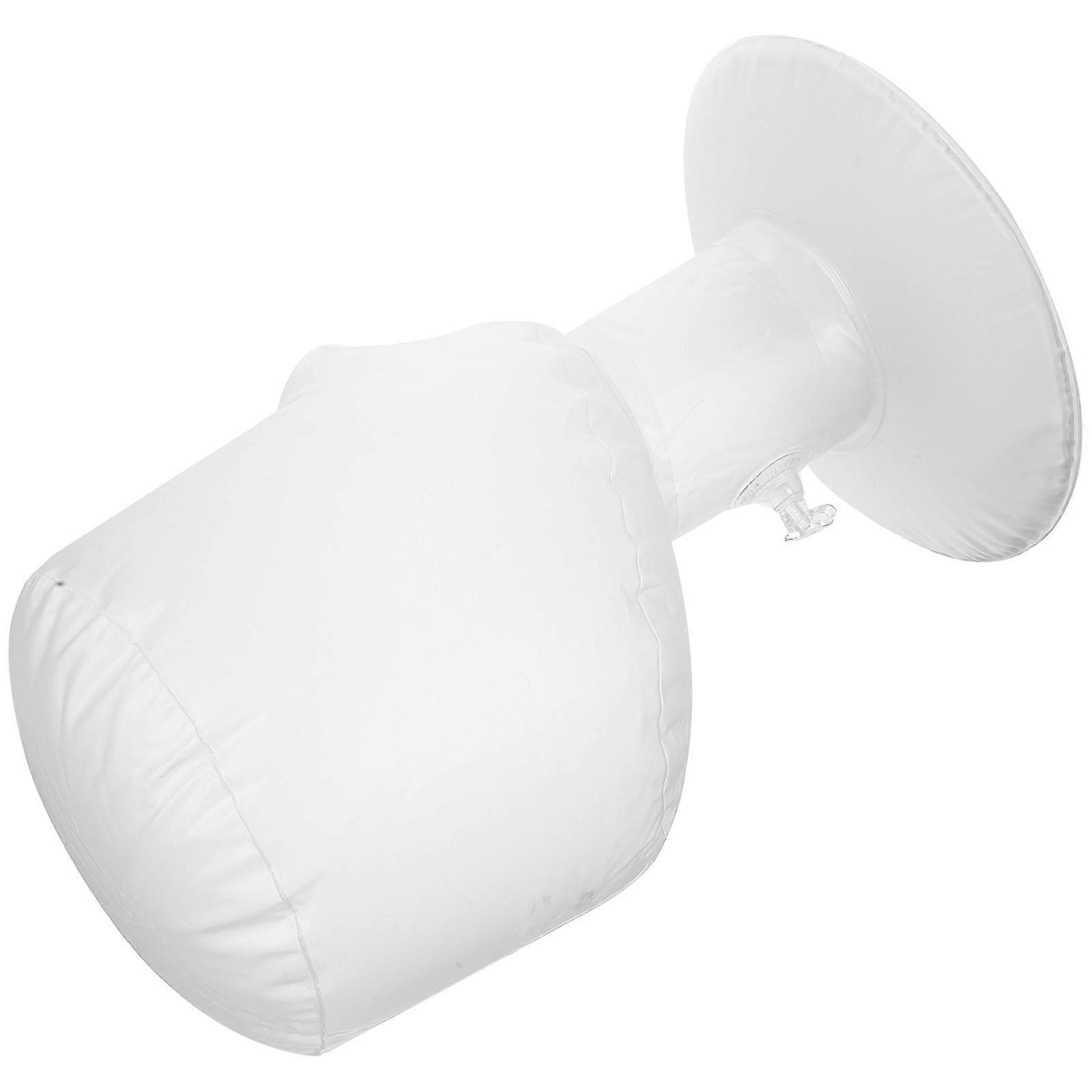 White Inflatable Mannequin Head Stand for Display Made of PVC Portable and Lightweight for Storage Use