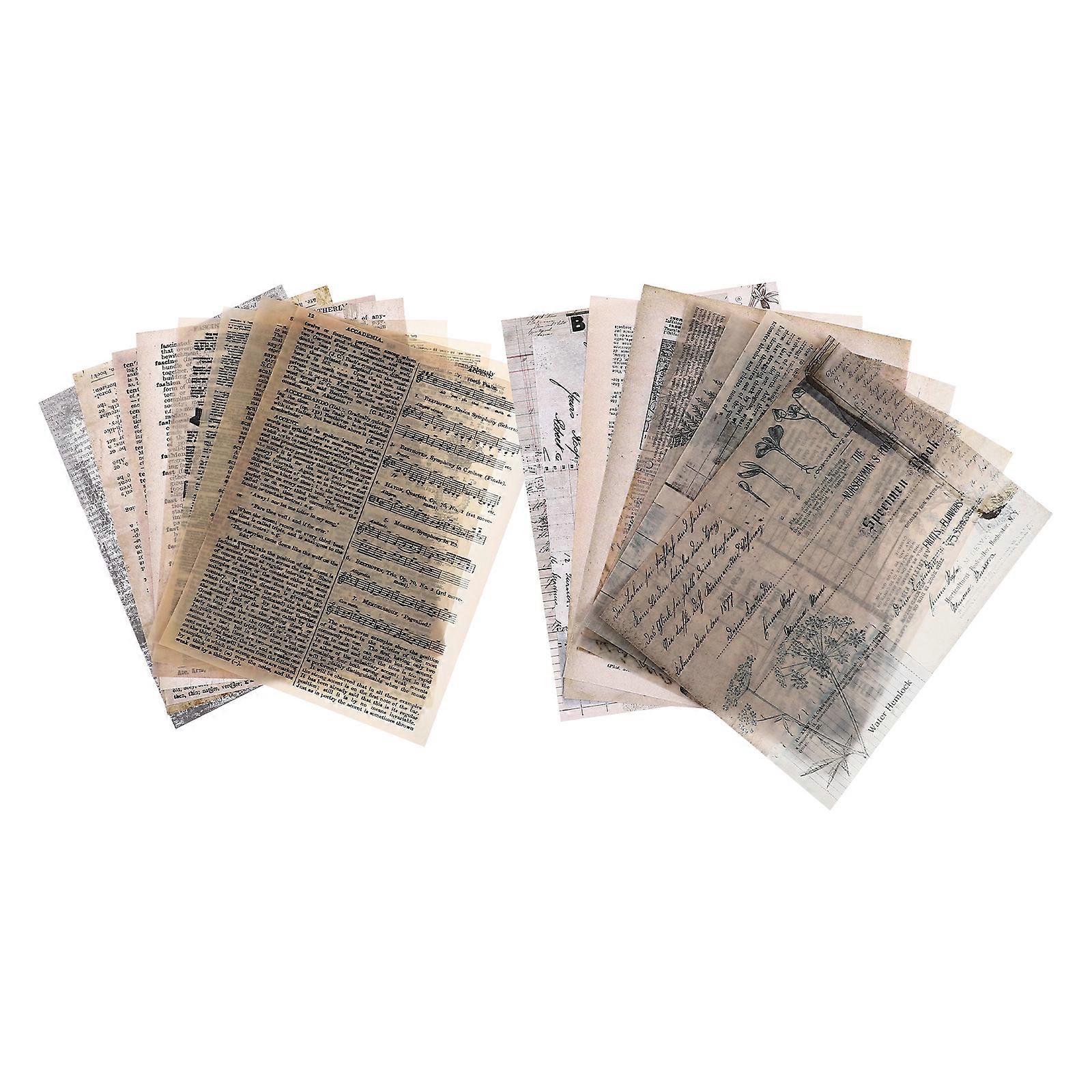 2 Sets Vintage Decorative Papers for DIY Crafting Premium Quality Scrapbooking Material for Journals, Art Projects, and Creative Paper Crafts