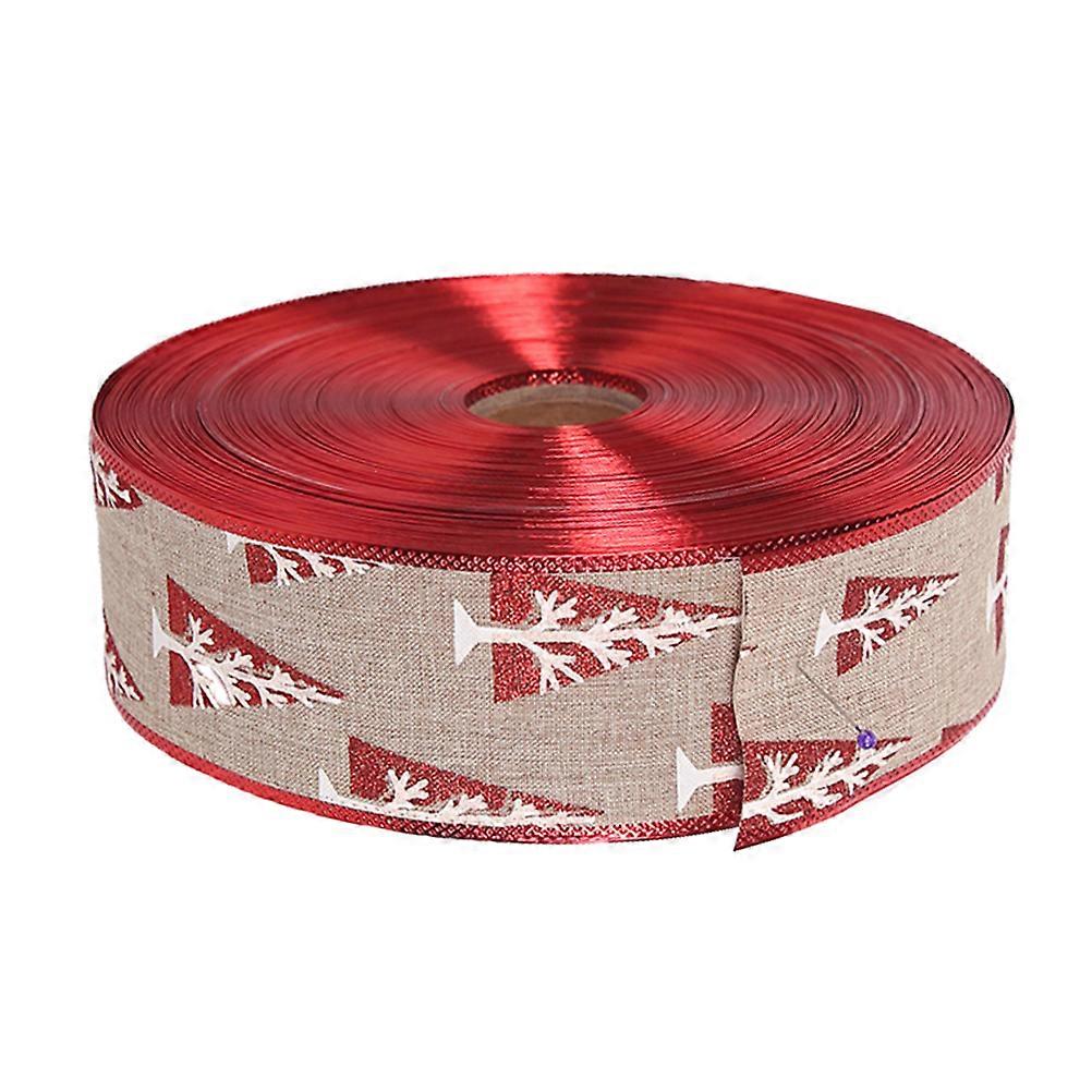 Handmade Weaving Ribbon for DIY Gift Wrapping with Imitation Linen and Iron Wire Multi Color 1 Pc
