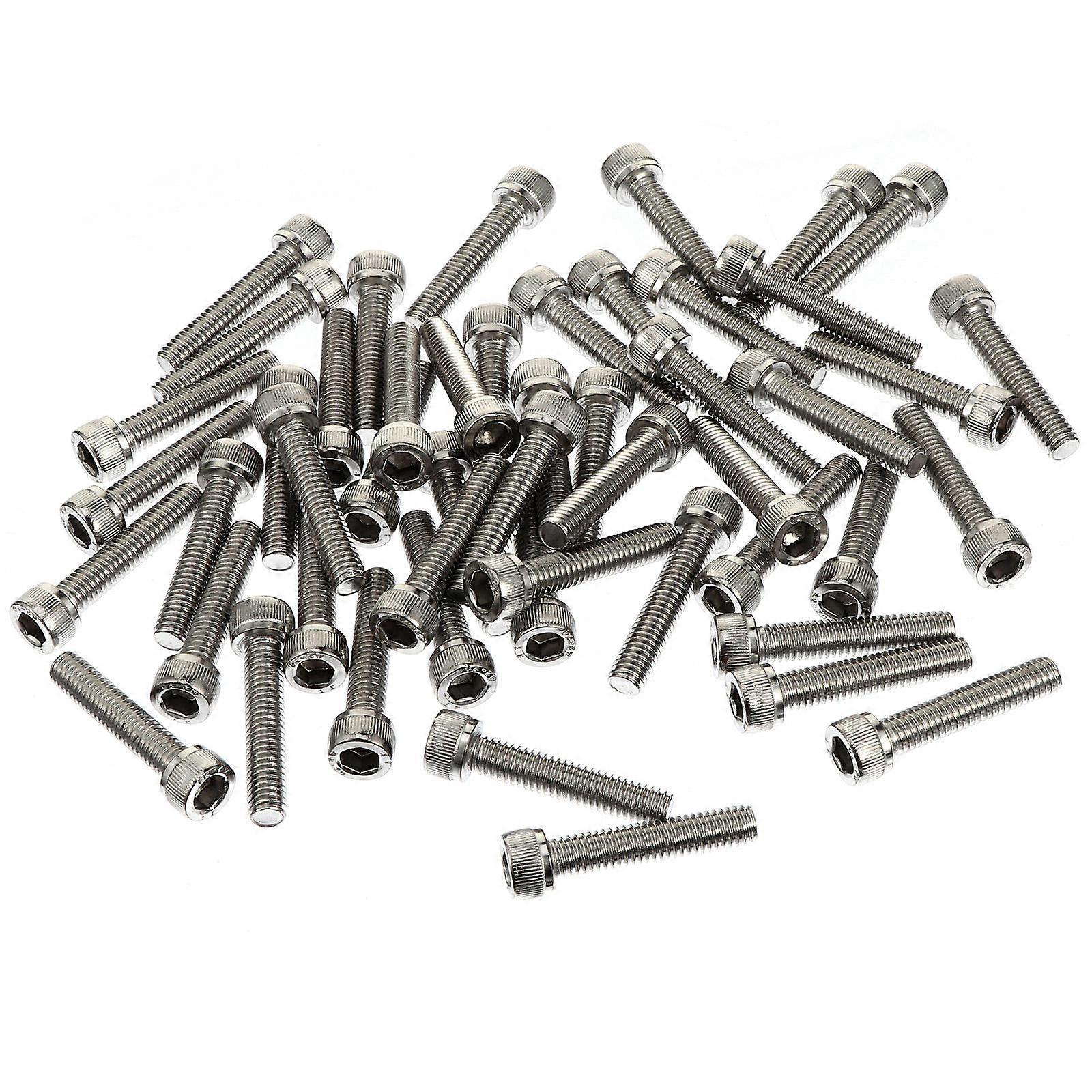 50pcs Stainless Steel Socket Head Screws – Easy to Use Fasteners for Furniture & Machine Installations