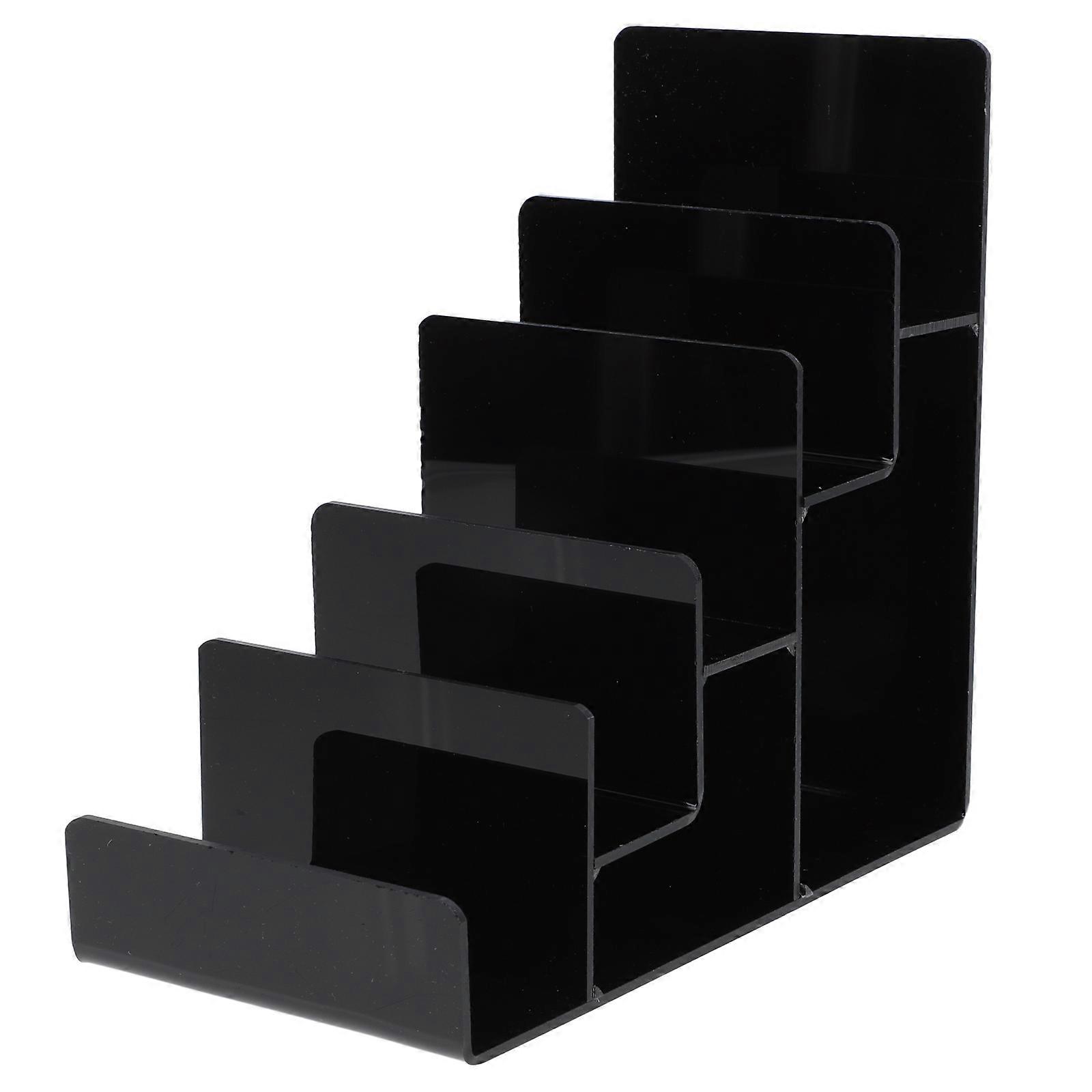 Acrylic Multi-Layer Wallet Rack Display Stand for Storage Black
