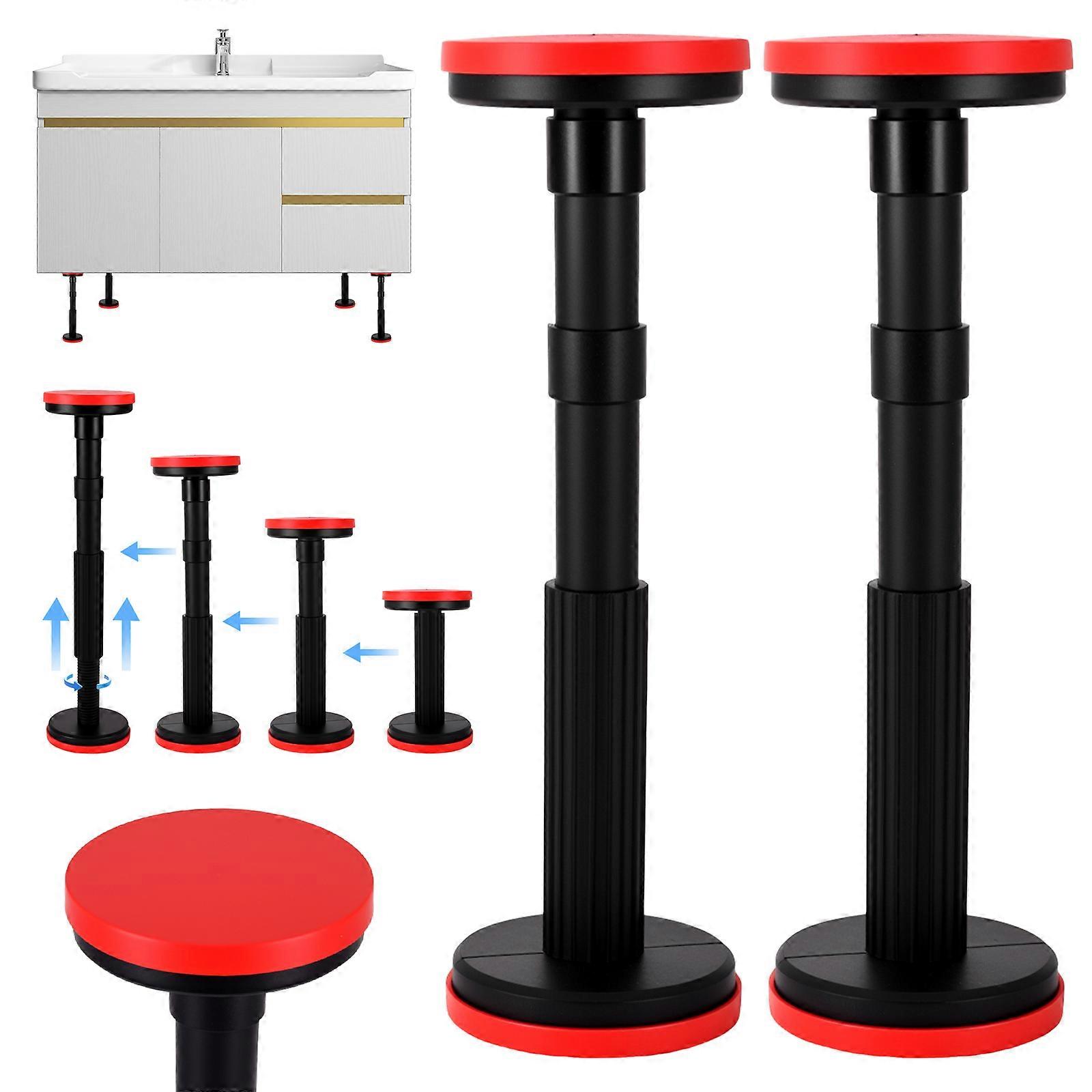 2pcs Adjustable Height Bathroom Cabinet Support Legs (18-45cm)