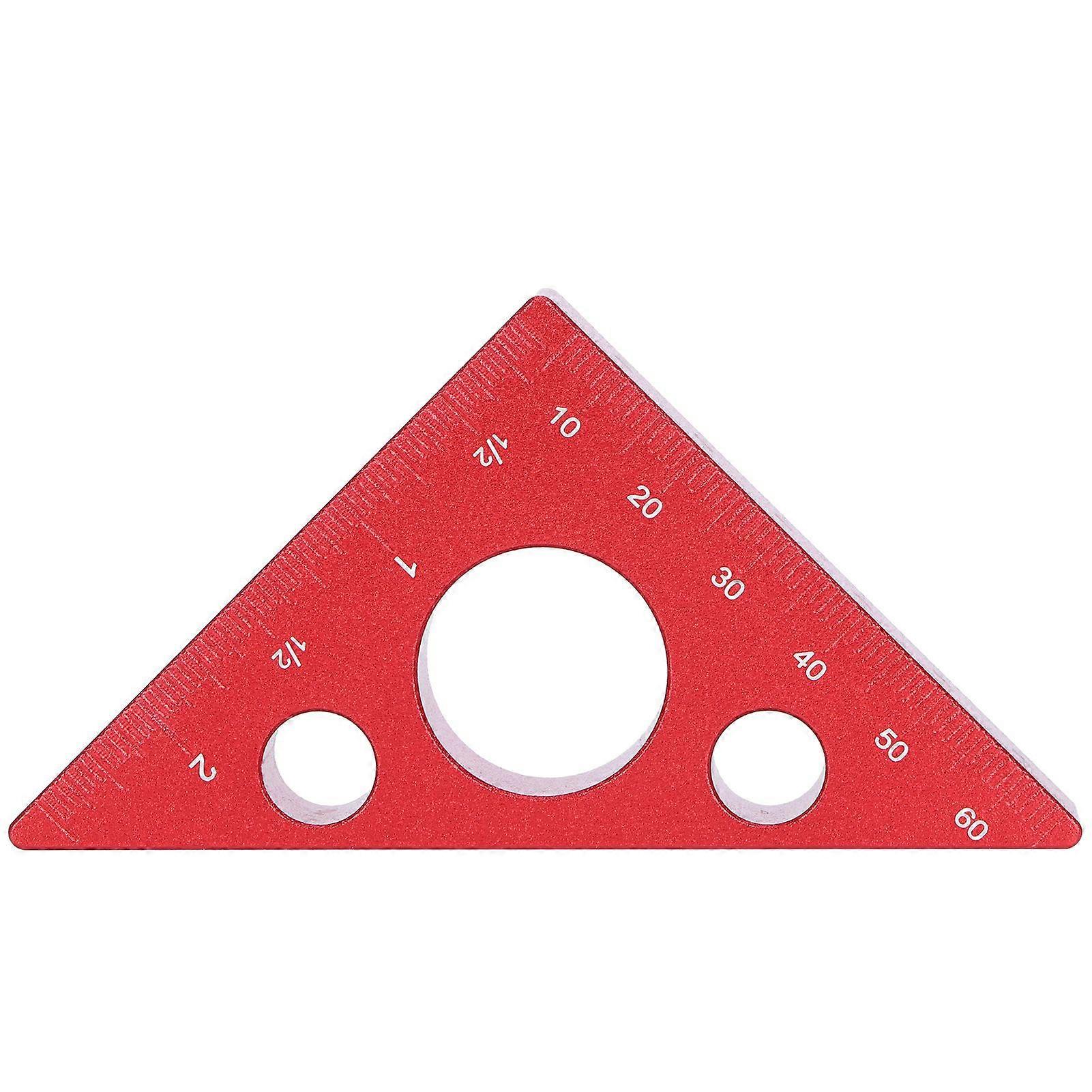 Aluminum Alloy Triangular Ruler Thicken Height Ruler DIY Woodworking Measuring Tool