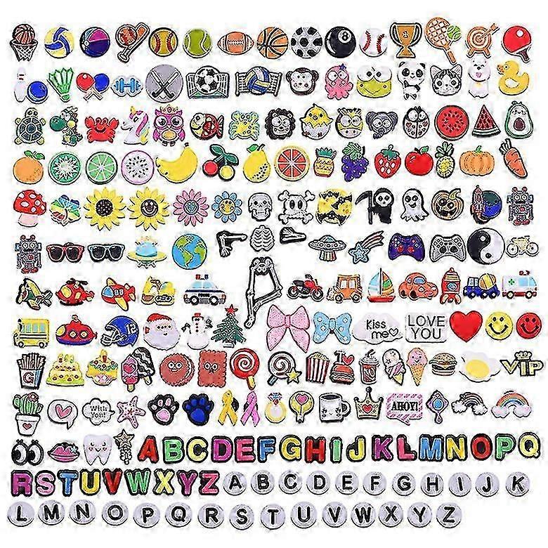 100 Random Assorted Shoe Charms for Crocs, Bubble Slides & Clogs - Fun Decorative Accessories