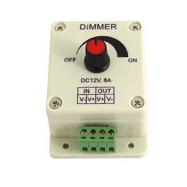 DC 12V LED Bulb Adjustable Brightness Controller in Beige Plastic