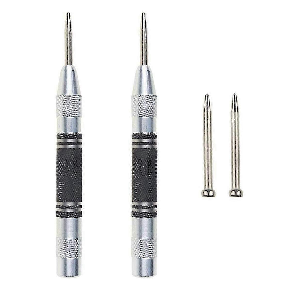 Automatic Center Punch Locator & Window Breaker Tool - Metal Drill Punch for Precision Marking & Easy Glass Breaking