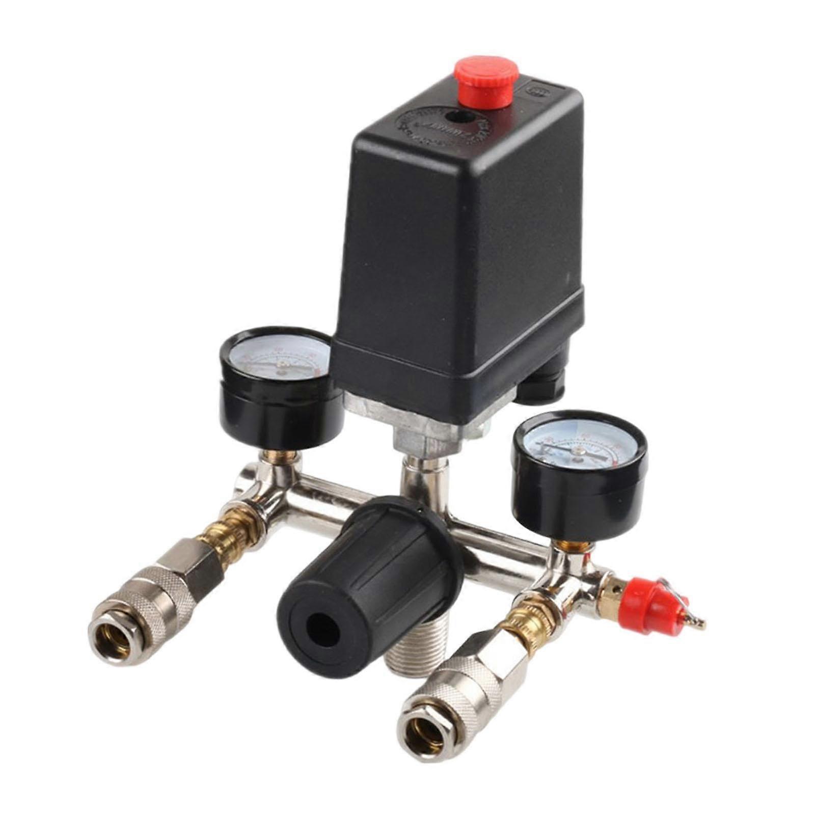 Pneumatic Air Regulator With Clear Readouts And Pressure Regulation For Tools Quick Connect Fittings