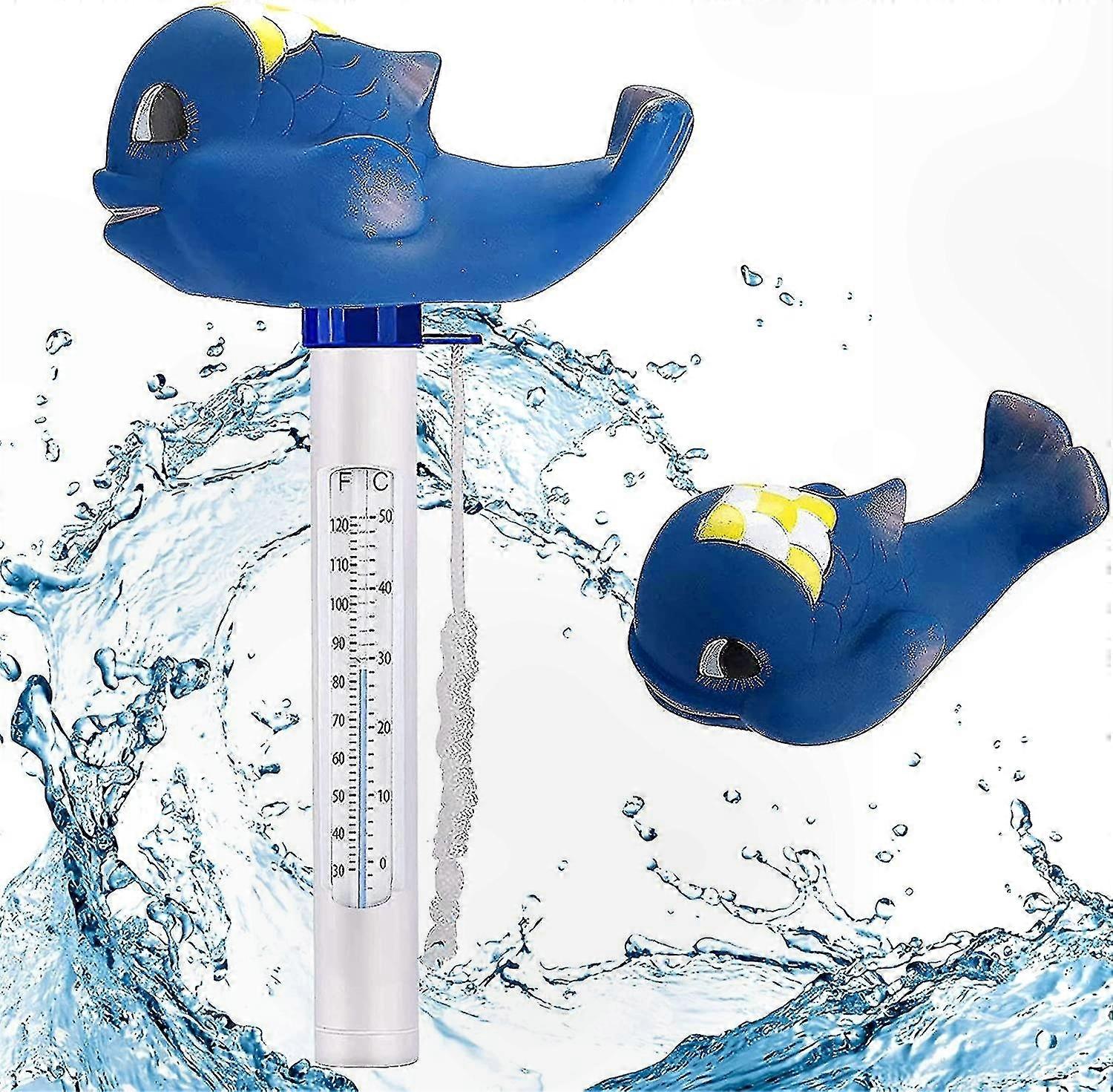 Swimming Pool Thermometer, Floating Swimming Pool Thermometer, With Rope, Shock Resistant (shark) Ponds