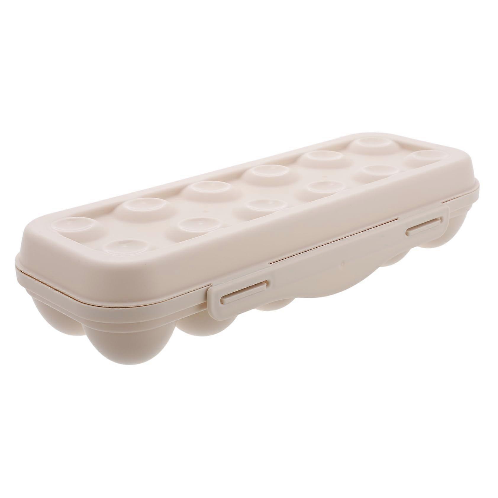 Egg holder for refrigerator with lid, compartment egg storage box, stackable organizer for eggs, sturdy plastic, spacesaving and shatterproof.