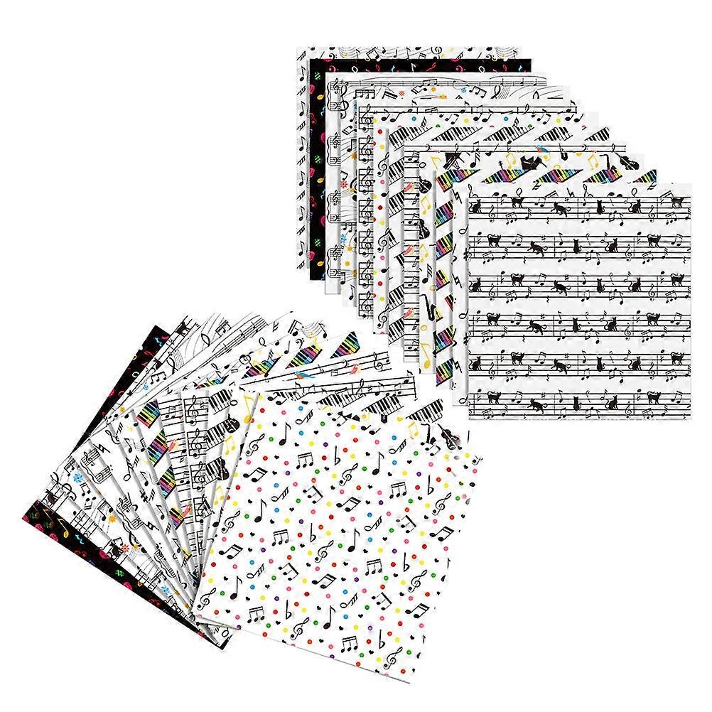 Decorative Craft Papers For Scrapbook Music Making Creative Fun 30.00X30.00X0.10CM Simple Design 24Set