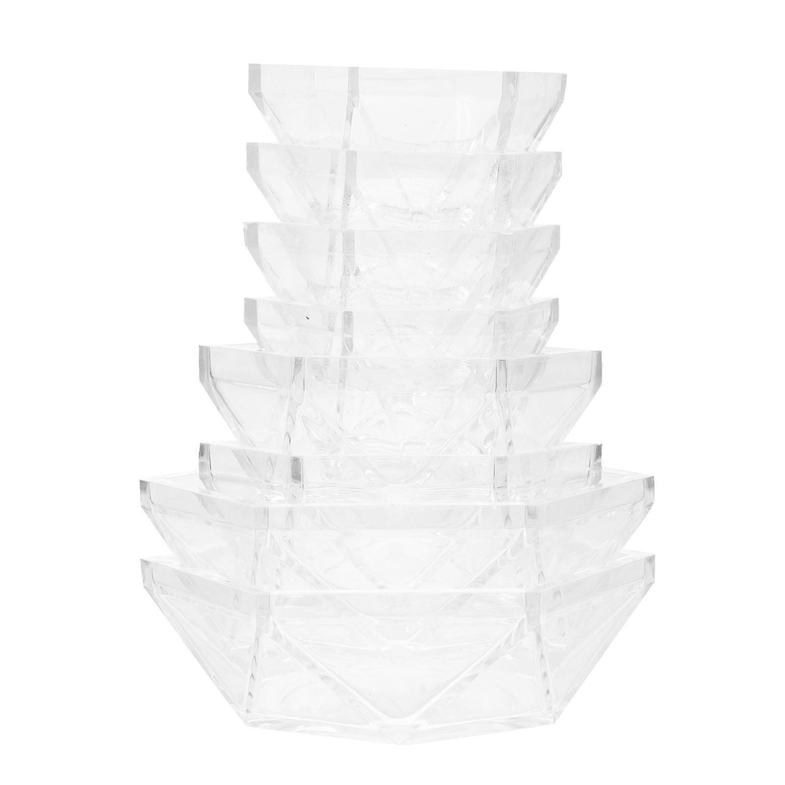 Acrylic Baseball Holder 8Pcs Softball Storage Display Stands For Home Decoration Transparent Hexagon Design