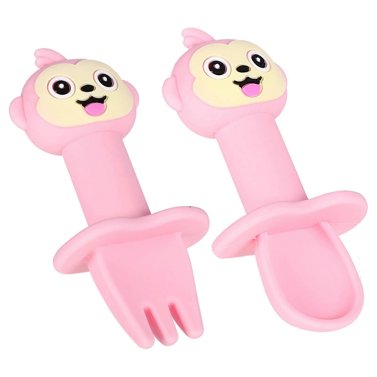 Fun Toddler Tableware Featuring Silicone And Fork For During 2Pcs