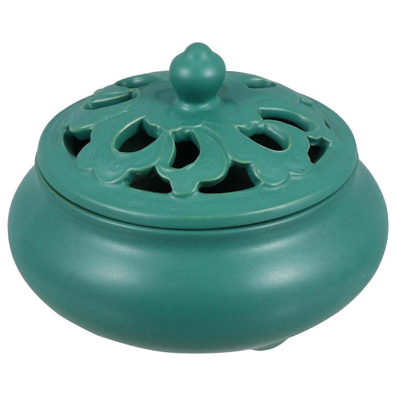 Black Ceramic Incense Burner for Home Decor with Quality Craftsmanship and Mysterious Atmosphere