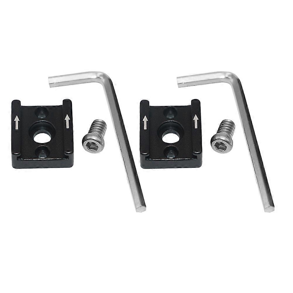 Black Metal Cold Shoe Flash Bracket Hot Shoe Mount Base Adapter 2 Set For Photographers Clamping Style Lock Compatible With Most Flashes