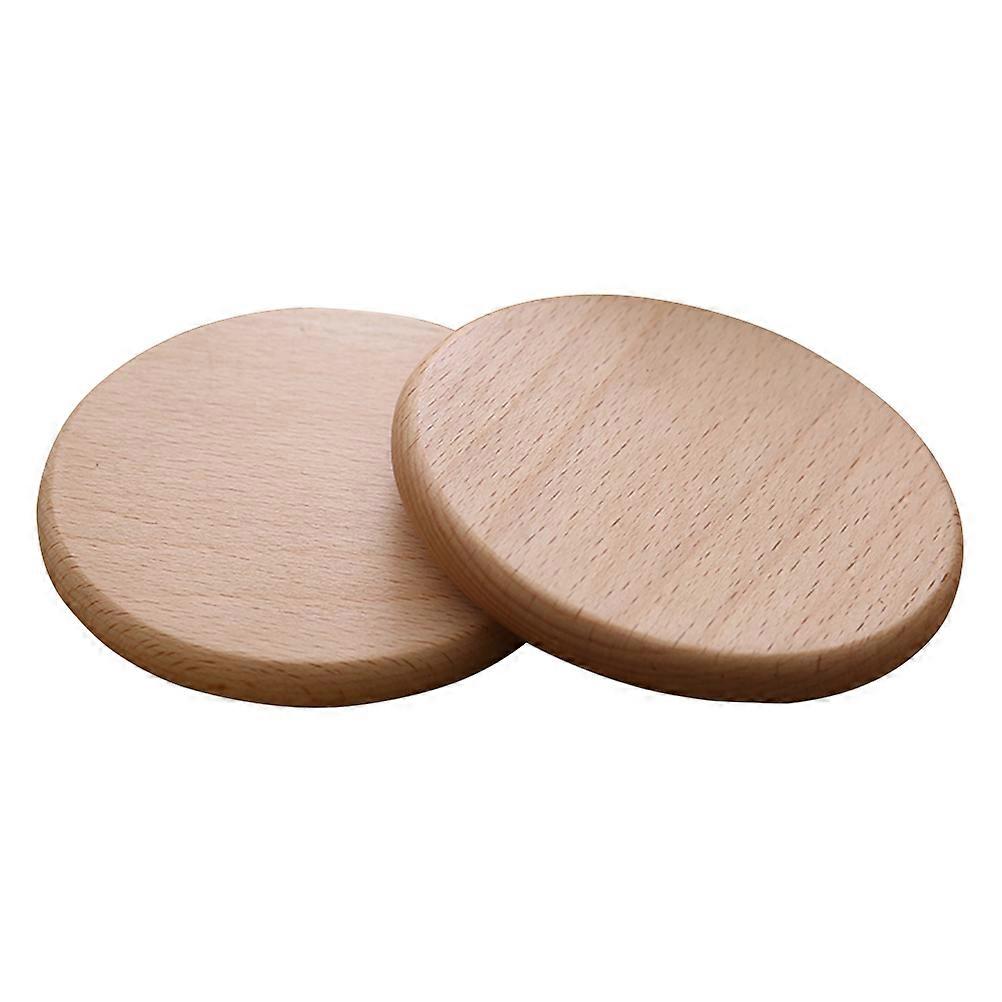 Porta-copos Redondos para Casa Marrom Claro Isolados Termicamente 2 Peças 3.5 Polegadas