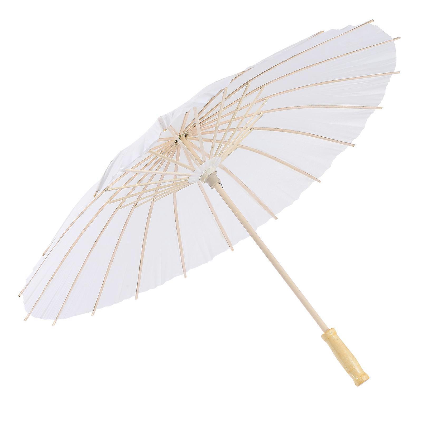 Decorative Paper Parasol Umbrella For Kids Designed For DIY Drawing With 40X5CM White Size In 1Pcs Quantity