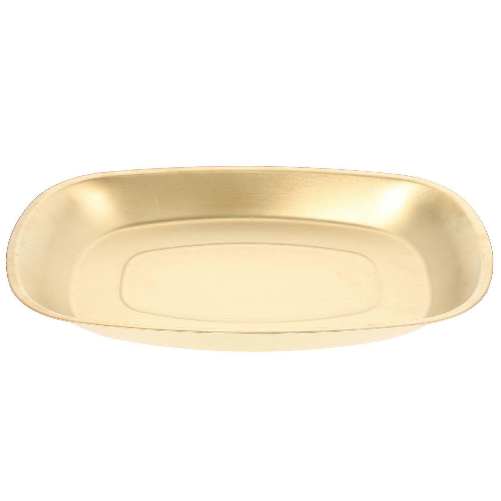 Stainless Steel Snack Platters For Serving Food Elegant Color 25.5X17X2.5CM Suitable For Restaurants 1Pack